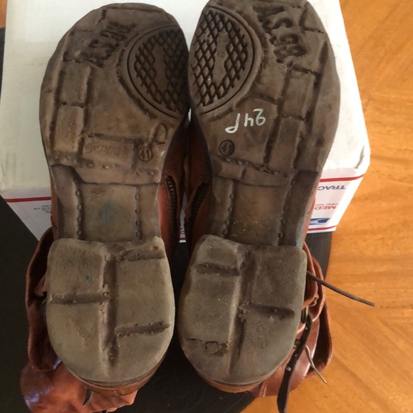 A.S.98 Emerson Italian Zipper Boho Biker Rust Distressed Boots EU41/US10.5 TTS - Picture 10 of 13